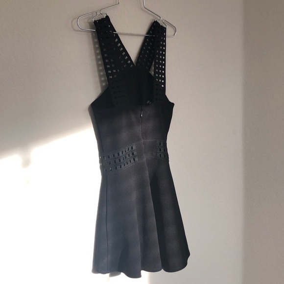 Black Bebe peplum top size XS - Picture 3 of 4